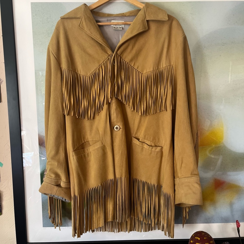 Vintage Leather Western Fringe Jacket
